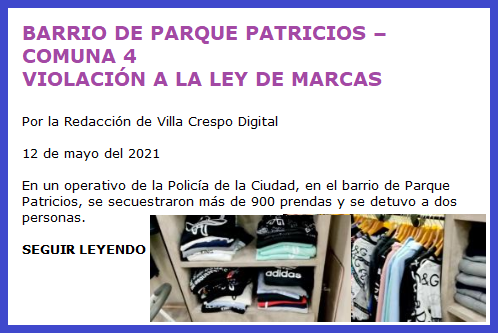 LEY DE MARCAS PARQUE PATRICIOS